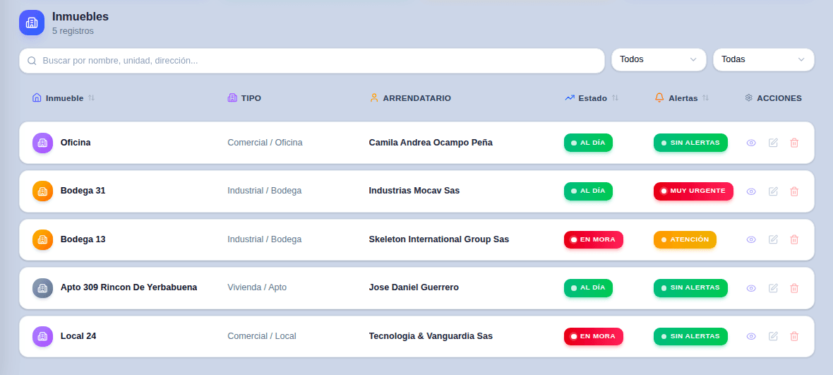 Gestión de Inmuebles